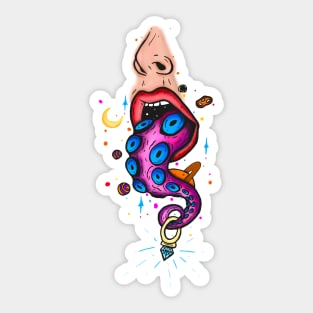 Tentacles with a ring Sticker